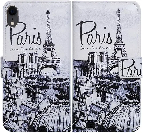 Miniatura 17 de Bcov Funda para iPhone XR, funda de piel con tapa y función atril para iPhone XR