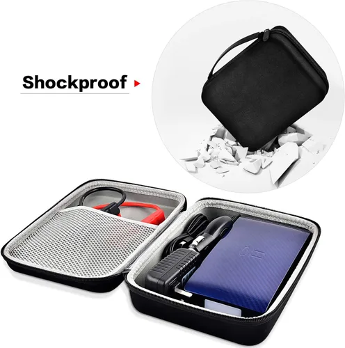 Miniatura 5 de Funda compatible con arrancador de batería portátil para automóvil Halo Bolt 58830/44400/57720 mWh cargador. Soporte de banco de energía para Negro