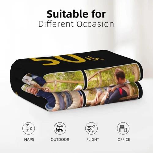 Miniatura 6 de JCETUNO Regalos personalizados de San Valentín para él y ella, mantas personalizadas con foto, mantas de fotos personalizadas, mantas de fotos