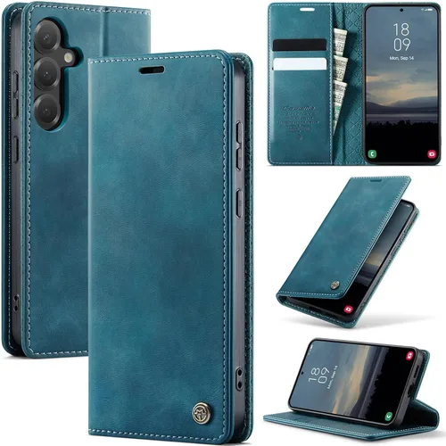 Miniatura 14 de Funda tipo cartera para iPhone 13 de piel tipo cartera con tarjetero y función atril, cierre magnético, bloqueo RFID, TPU a prueba de golpes