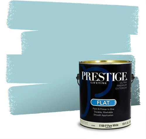 Miniatura 1180 de Pintura Exterior + imprimación PRESTIGE, todo-en-uno, 1 galón, acabado mate, color comparable al Valspar* Royal Gray* VS151-Gris real