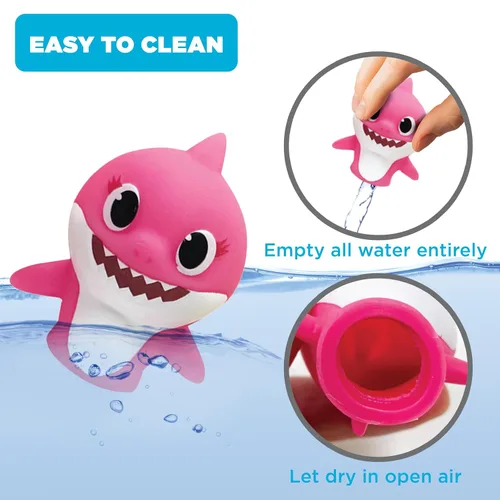 Miniatura 3 de Nickelodeon Baby Shark - Juego de 5 marionetas de dedo, recuerdos de fiesta, educativos, juguetes de baño, hora de cuentos, juguetes de playa