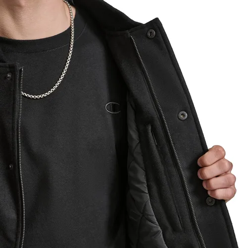 Miniatura 6 de Champion Men's Letterman Varsity Bomber Jacket With Faux Leather Sleeves