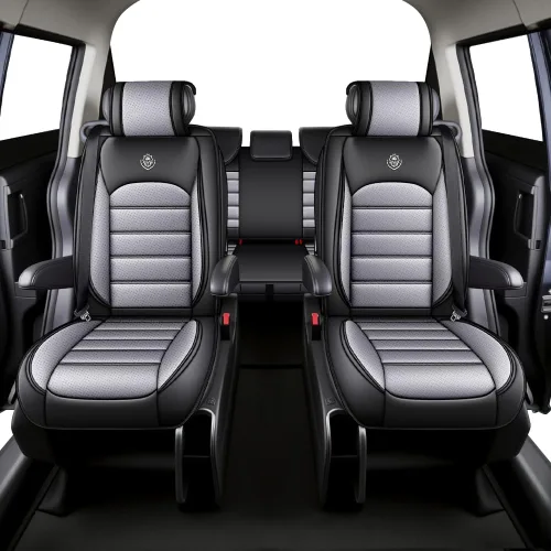 Miniatura 4 de JOJ Funda de asiento de automóvil para Ford Expedition 2007-2026, fundas de asiento de automóvil impermeables de cuero, juego completo, protector