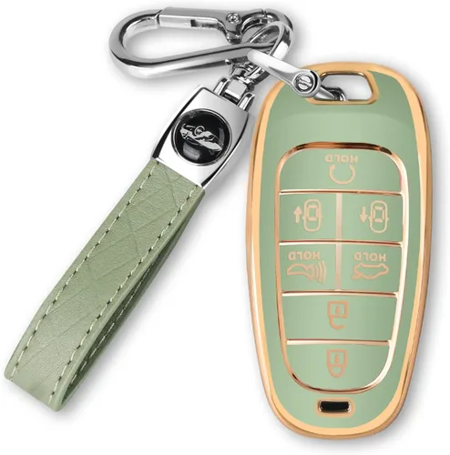 MILD EAST Funda protectora para llavero Hyundai Sonata Santa Fe Tucson TPU para 7 botones 2023 2022 2021 2020 A:Verde