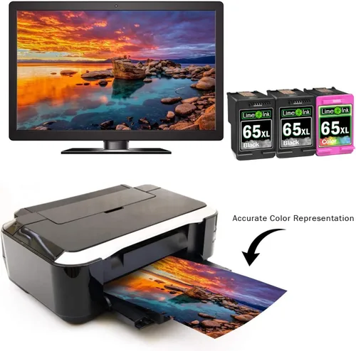 Miniatura 4 de Limeink 65XL - Cartucho de tinta remanufacturado de color negro para HP Ink 65 HP65 XL HP65XL para Envy 5055 5052 5010 5070 5014 Deskjet 3755 3772
