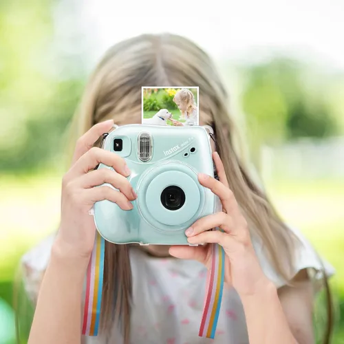 Miniatura 6 de Fintie Funda protectora transparente para cámara Fujifilm Instax Mini 7+ de película instantánea - Carcasa rígida de cristal con correa de hombro