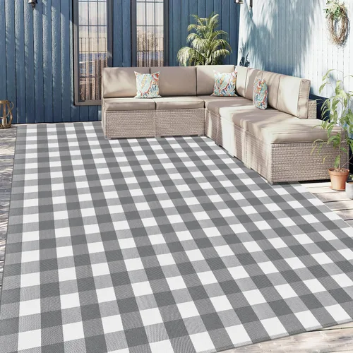 Miniatura 37 de Alfombra Buffalo Plaid Pequeña a Cuadros 2x3 Pies (61x91 cm) Naranja y Negro, Tapete para Puerta Delantera, Navidad Halloween Acción de Gracias