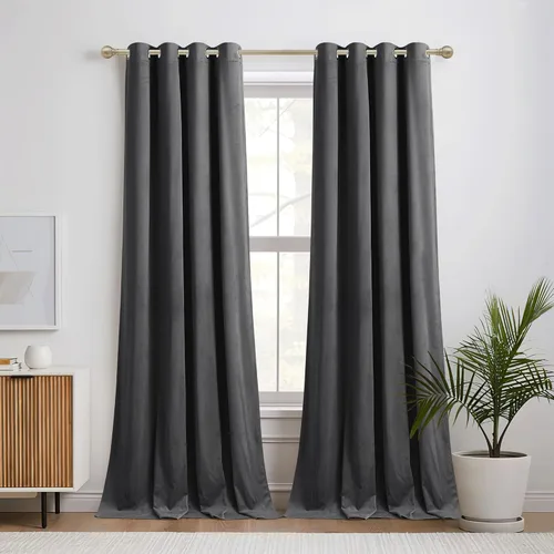Miniatura 20 de RYB HOME Cortinas de terciopelo beige camello 84 pulgadas, cortinas gruesas de terciopelo para oscurecer la habitación para decoración de granja