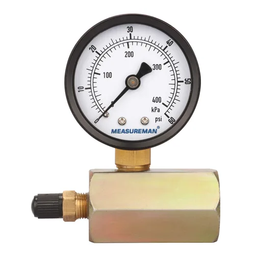 Miniatura 11 de MEASUREMAN Conjunto de medidor de presión de gas de latón de 2", conexión FNPT de 3/4", 0-30 psi/kpa, +/-3-2-3% de precisión