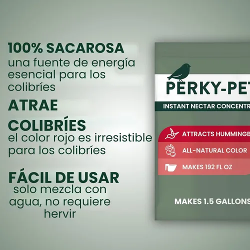 Miniatura 3 de Perky-Pet Concentrado instantáneo de néctar en polvo de colibrí, bolsa de 2 libras, 244SFB, hace 192 onzas de néctar de alimentos líquidos