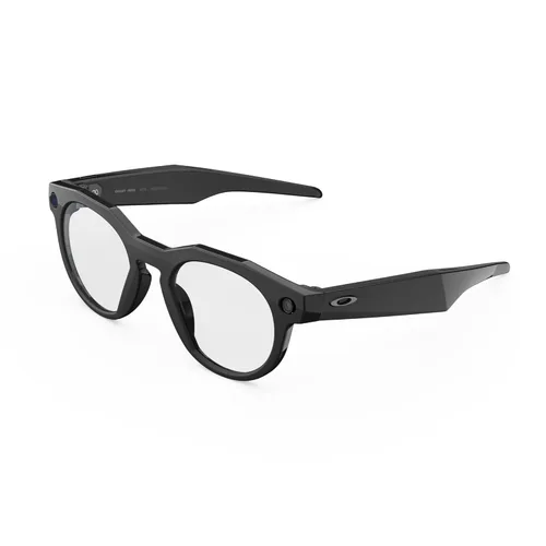 Meta Oakley HSTN, Black | Gafas inteligentes AI para hombres, mujeres — Cámara, audio, grabación de video — Lentes transparentes