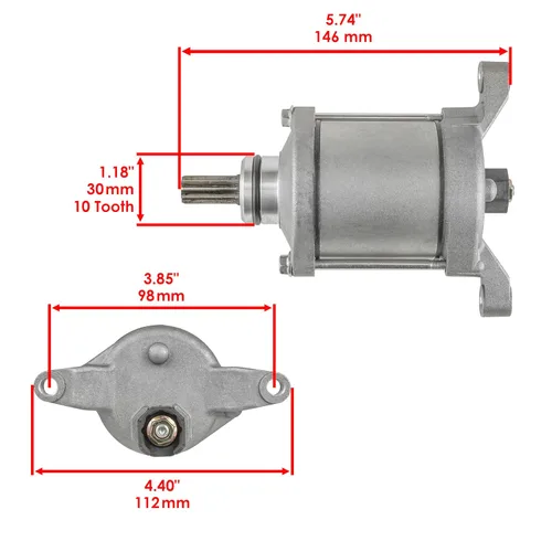 Miniatura 2 de Caltric Motor de arranque compatible con Suzuki LT-A400F LTA400F KingQuad 400 4X4 AS AUTO 2010 2011-2024