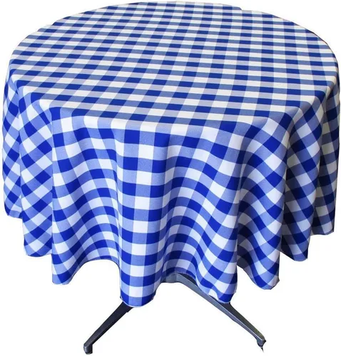 Miniatura 11 de KS Linens - Mantel redondo a cuadros de 30 pulgadas, varios colores disponibles (Apple G y blanco)
