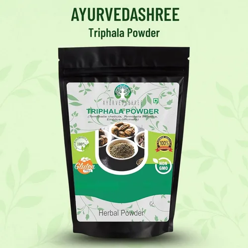 Miniatura 2 de AYURVEDASHREE Triphala Polvo 200 Gm Combinación de Amla, Haritaki y Bibhitaki Sin OGM Vegano.