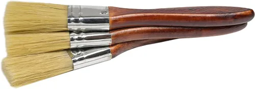 Miniatura 4 de 20 pinceles de pintura y manchas de virutas de 1 pulgada con mango de madera para pared, casa, banda, pincel de pintura de corte