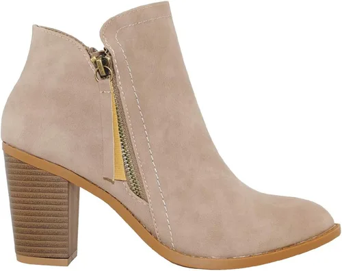 Miniatura 2 de TRENDSUP Botines de moda con cremallera lateral para mujer, Negro