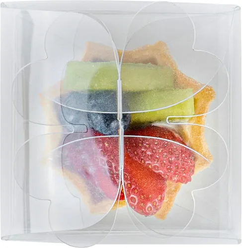 Miniatura 11 de Restaurantware - Cajas de recuerdo de boda de 2.8 x 2.4 pulgadas, 100 cajas de dulces transparentes con parte superior de trébol. Para bodas, baby