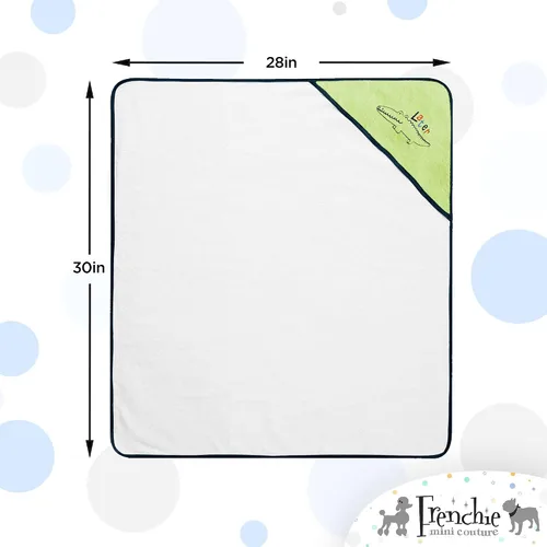 Miniatura 7 de Frenchie Mini Couture, Toallas de baño con capucha para bebés, 80% algodón/20% poliéster, diseño de animales salvajes, juego de toallas de baño