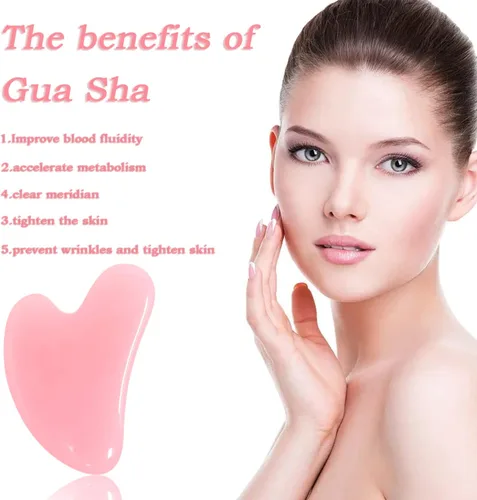 Miniatura 4 de yueton 3 piezas de resina en forma de corazón, imitación jade gua sha, herramienta de masaje facial Gua Sha para tratamiento facial y corporal
