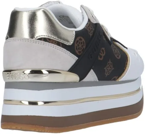 Miniatura 6 de Guess Scarpe Donna Zeppa Harinna Pala BlancoMarrón 4G Logo D23GU28 FL7HARFAL12, Multicolor