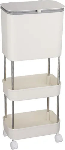 Contenedor de compostaje para cocina, cocina, compostaje, papelera de cocina, compostador de cocina, papeleras extraíbles, cubos de basura Blanco