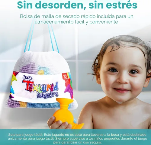 Miniatura 8 de BUNMO Juguetes de baño de succión - Conecta, construye, crea – Juguetes de baño para niños pequeños – Horas de diversión y creatividad – Habilidades