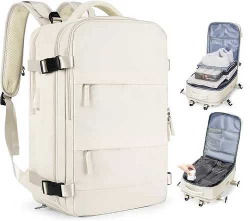 Miniatura 69 de coofay Mochila de viaje, para laptop, unisex, aprobada para aviones, bolsa de mano, equipaje, para artículos personales, para debajo del asiento