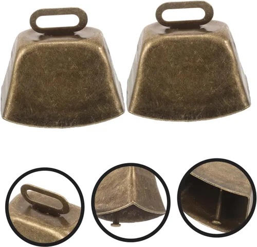 Miniatura 7 de 6 campanas de vaca de metal vintage para ganado, campanas de artesanía ruidosas para ganado, ovejas, mascotas, adornos de llamadas perdidas para uso