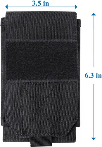 Miniatura 4 de Funda táctica negra Molle para teléfono celular, resistente al agua, para iPhone 11, 12, 13 Pro Max, Samsung S22, S21, S20, FE Note 20, A02S, menos