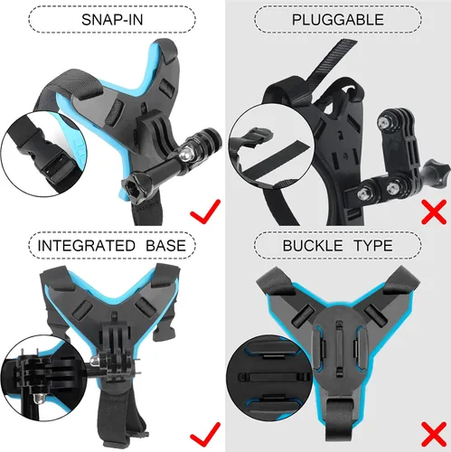 Miniatura 3 de ChromLives Soporte de casco para Gopro, soporte de correa de barbilla para casco de motocicleta para GoPro Hero 11 10 9 8 7 6 5 4 3, Xiaomi Yi y más