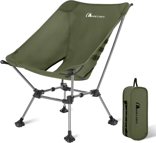 Miniatura 11 de MOON LENCE Silla de camping Plus, comodidad y tamaño mejorados, aún compacta y ligera, silla portátil plegable para mochilero y senderismo, Negro