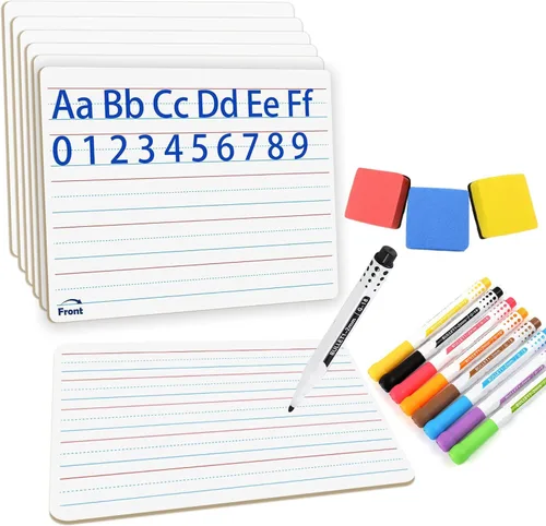 Miniatura 7 de 2 pizarras blancas pequeñas de borrado en seco para el aula, pizarras blancas personales de 9 x 12 pulgadas para estudiantes, profesores, laptops, 2
