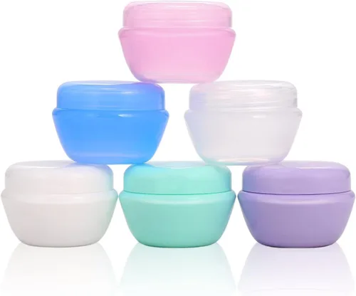 Recipientes de viaje pequeños de plástico para artículos de tocador, tarros de maquillaje recargables a prueba de fugas aprobados por la TSA con