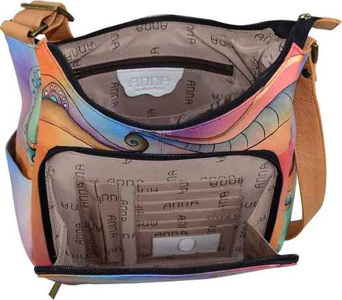 Miniatura 3 de Anna by Anuschka Women's Genuine Leather Large Hobo Handbag Zip-Top Multi-Compartment Tall Organizer