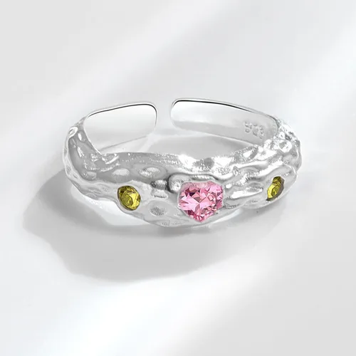 Miniatura 11 de Anillo de plata 925, anillos de plata ajustables para mujer, anillos de pulgar abiertos, anillos de circonio, anillos ajustables, anillos abiertos