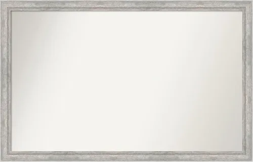 Miniatura 50 de Amanti Art Espejo de baño plateado para sobre fregadero, 23 x 23 pulgadas, espejo cuadrado plateado en ángulo, marco de madera moderno medio, se