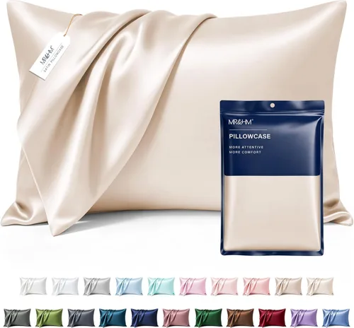 Miniatura 21 de MR&HM - Funda de almohada de satén 16- verde floral