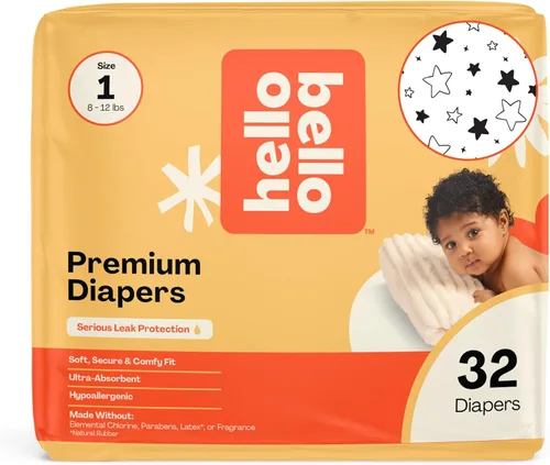 Miniatura 62 de Pañales Hello Bello, talla 4 (22-37 libras) Flower Child, 21 unidades de pañales desechables premium para bebé, hipoalergénicos con sensación suave