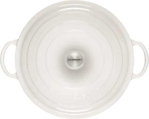 Miniatura 2 de Le Creuset Signature LS2514-3216SS - Horno de chef de hierro fundido, 7.5 cuartos de galón, color blanco