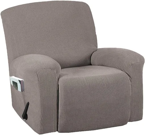 Miniatura 10 de Funda para silla reclinable, mezcla de poliéster, suave, para sofá, fundas protectoras elásticas con parte inferior elástica, tela tejida jacquard