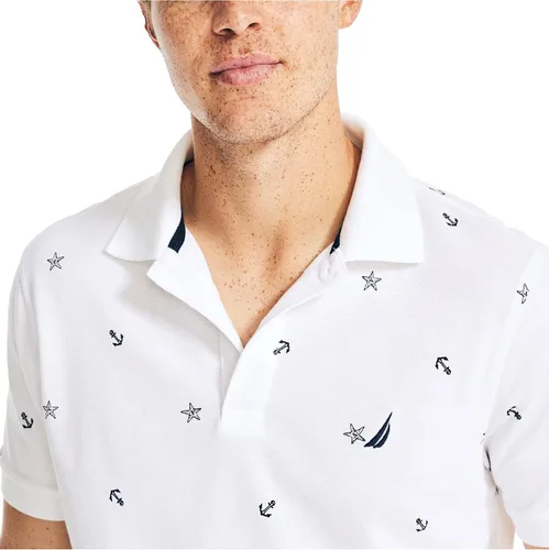 Miniatura 3 de Nautica Polo de cubierta de rendimiento estampado de ajuste clásico para hombre