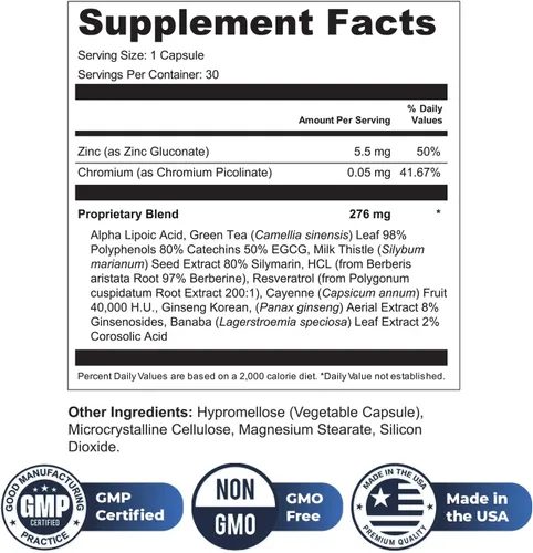 Miniatura 3 de Prostabliss – Suplemento de hierbas 100% natural con zinc, té verde, cardo mariano y ginseng – Fabricado en Estados Unidos – 30 cápsulas, suministro