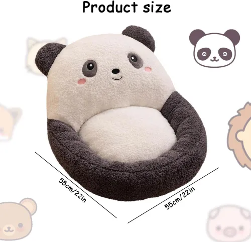 Miniatura 2 de Cojines Kawaii para silla de interiores, cómodos cojines de felpa con respaldo, cojín antideslizante para silla de oficina, cojín tatami para silla