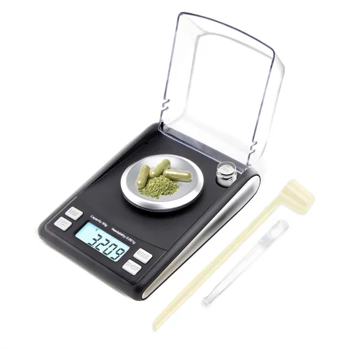 Miniatura 6 de Fuzion Báscula miligramos de 50/0.00 oz, escala de mg con peso cal de 0.71 oz, microescala, báscula de polvo para recargar