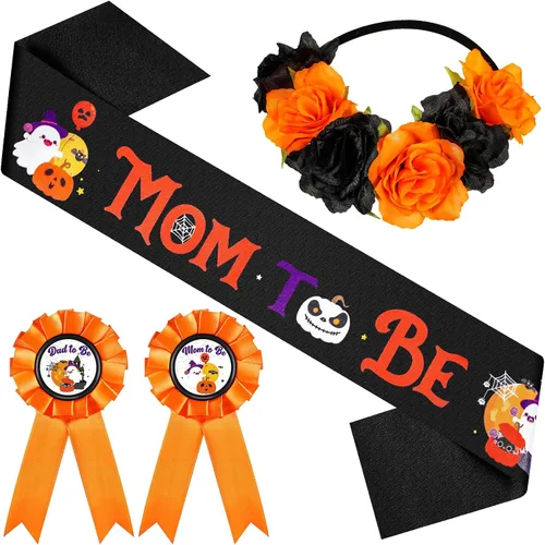Miniatura 15 de Ceenna Decoración de oso azul para baby shower, banda para mamá y papá, corona de flores para niños, baby shower, revelaciones de género que podemos