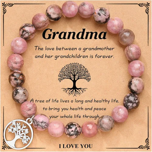 UNGENT THEM Pulsera de árbol de la vida, regalos para abuela, nana, suegra, mamá extra, mejor mamá, Gigi, Mimi, madre del novio, tía, cuñada,