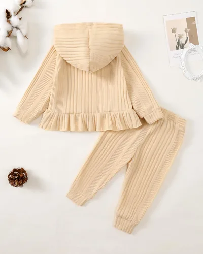 Miniatura 21 de Renotemy Conjunto de ropa para bebé recién nacida, para otoño e invierno, manga larga, pantalones, lindo conjunto de ropa para bebé niña
