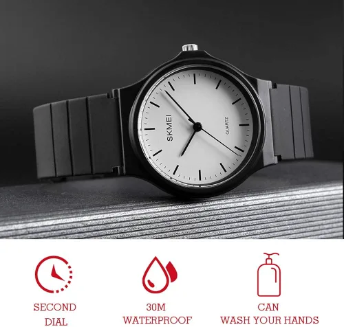 Miniatura 7 de SKMEI Reloj de pulsera impermeable para mujer, reloj de pulsera para dama, reloj de cuarzo analógico casual para mujer