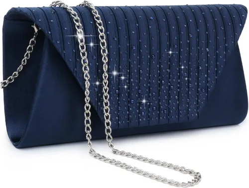 Miniatura 17 de Dasein - Bolsos de mano para mujer, para bodas, carteras para fiestas, bolsos de mano tipo clutch para cócteles, graduación, formales con strass